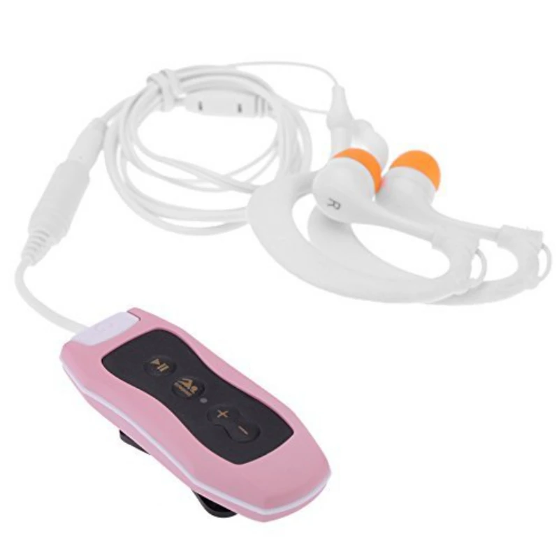 Pink EDASL 4 ГБ/8 ГБ mp3 клип Водонепроницаемый IPX8 Mp3 плеер с наушниками/fone de ouvido fiio для плавания Дайвинг - Color: Pink