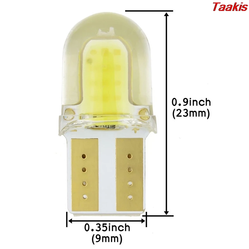 10 шт. специальный дизайн и уникальный стиль Белый силиконовый корпус 3 Вт COB