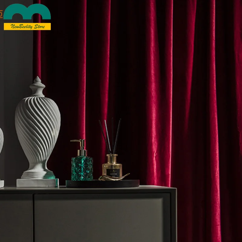 

Рождественские бархатные занавески для гостиной, спальни, оконные занавески, занавески для балкона, театра, обычные американские красные з...
