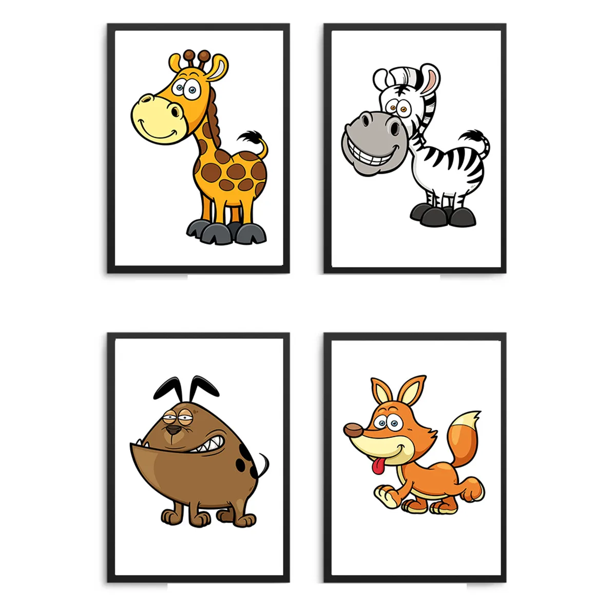 Аниме постеры в скандинавском стиле Мультяшные животные обезьяна краб лягушка