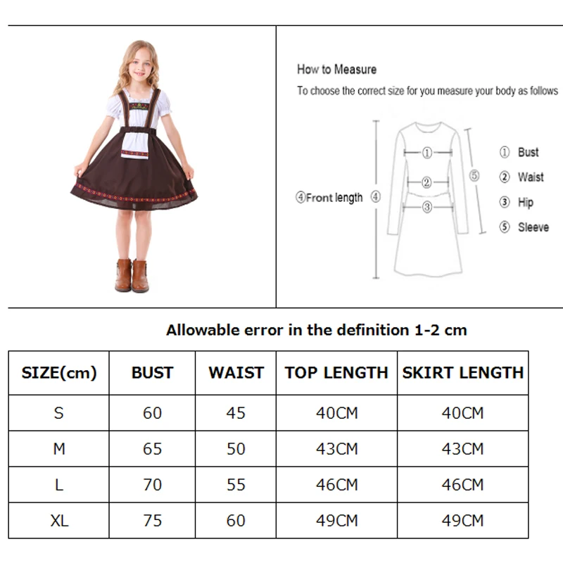 

NEW Girl Festival Oktoberfest Costume Bavarian National Classic Beerfest Cosplay Carnival Halloween Fancy Party Dress