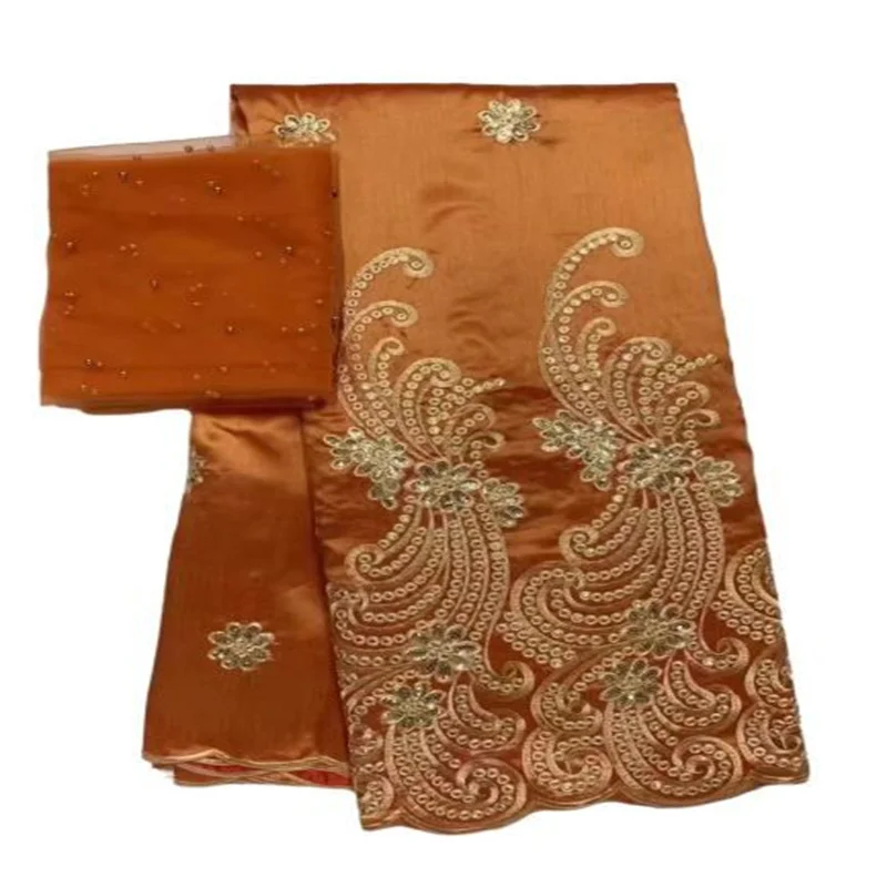 Популярная африканская кружевная ткань 5 + 2 ярда George высококачественные