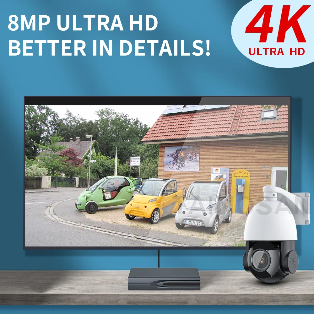 

PTZ POE IP Camera 5MP 8MP 18X ZOOM Waterproof Outdoor Speed Dome IR 80M H.265 CCTV Security Cam Alert Compatible Hikvision NVR