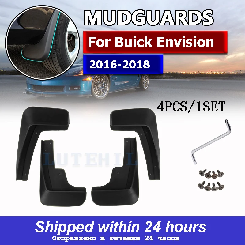 

Set Molded Car Mud Flaps For Buick Envision 2016 2017 2018 Mudflaps Splash Guards Mud Flap Mudguards Fender Front Rear Styling