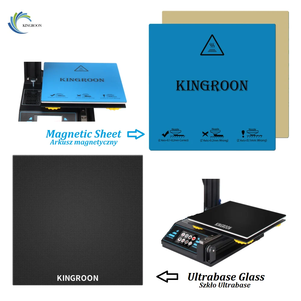 3D принтер KINGROON с подогревом поверхности 180 мм * Ultrabase гибкая Магнитная пластина