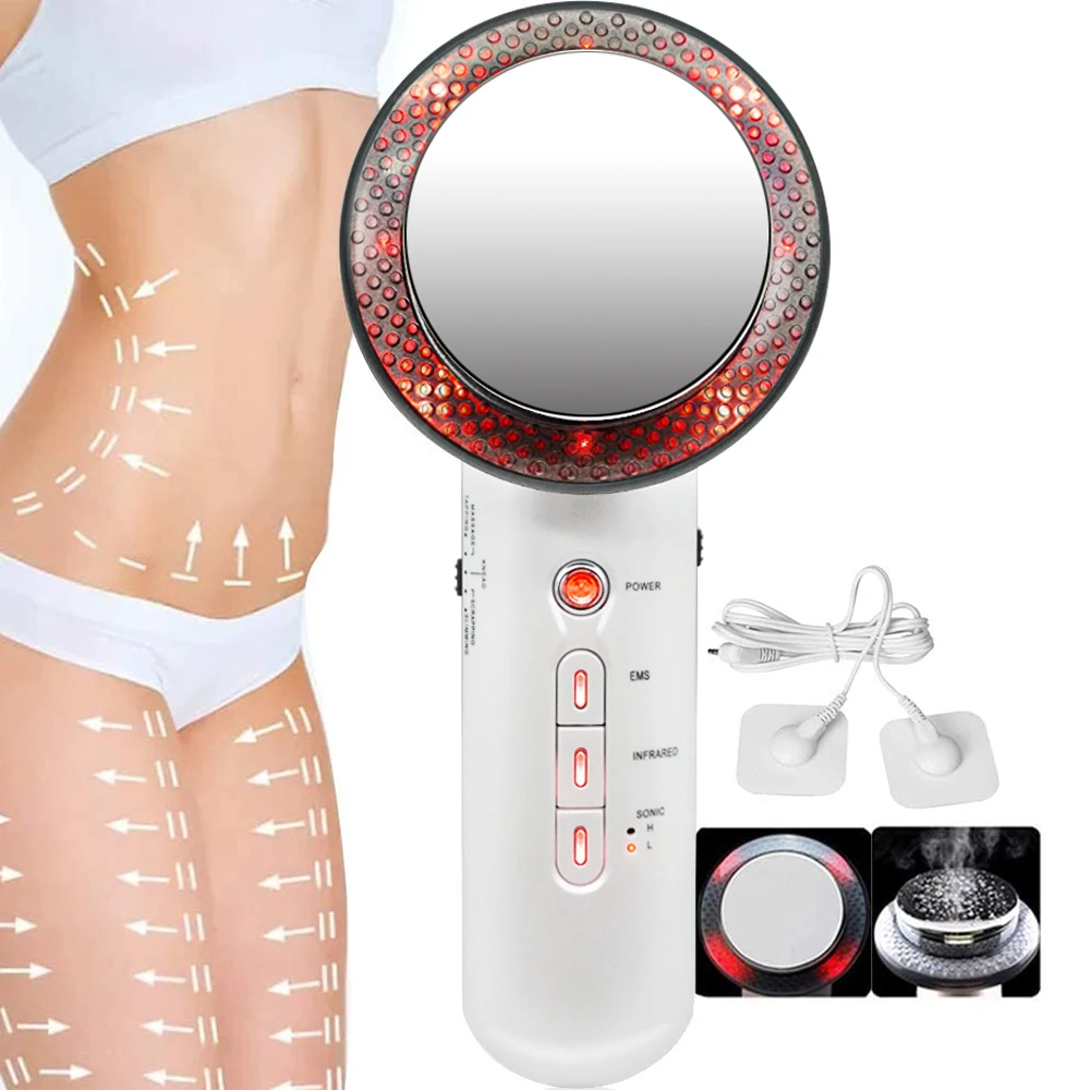 

3 in 1 EMS Infrared Ultrasonic Cavitation Body Slimming Machine Face Lifting Beauty Skin Care Body Slimming Burn Fat Massager