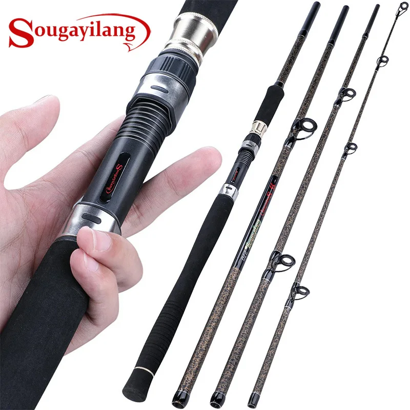 Sougayilang 4 секции рыболовной удочки Сверхлегкий Вес спиннинговая Удочка из