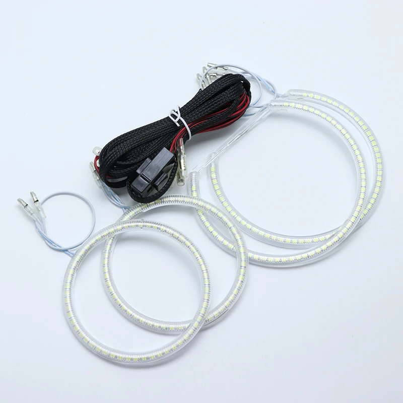 Для BMW 3 серии E90 2005-2008 ультра яркий SMD белый светодиодный ангельские глазки 2600LM 12V