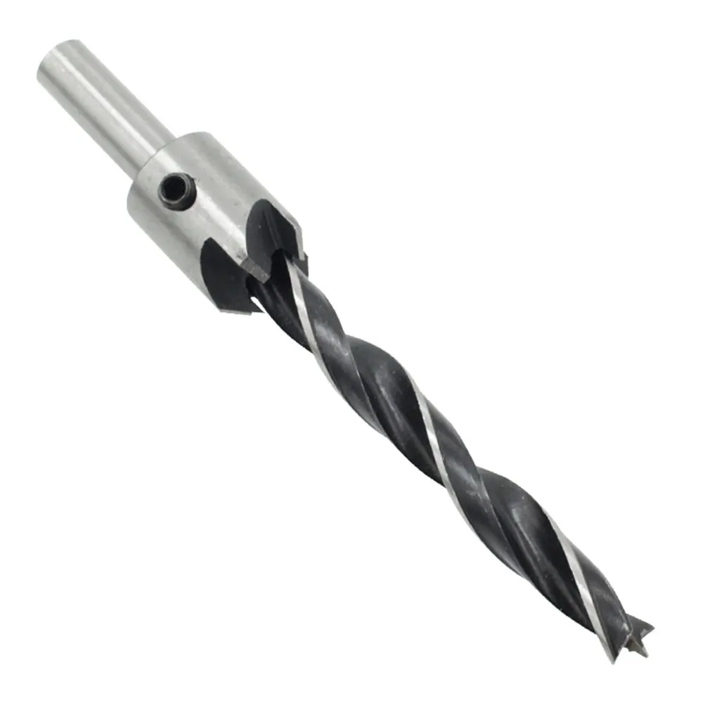 Деревообрабатывающий трехточечный потайной сверло открытое отверстие фаски