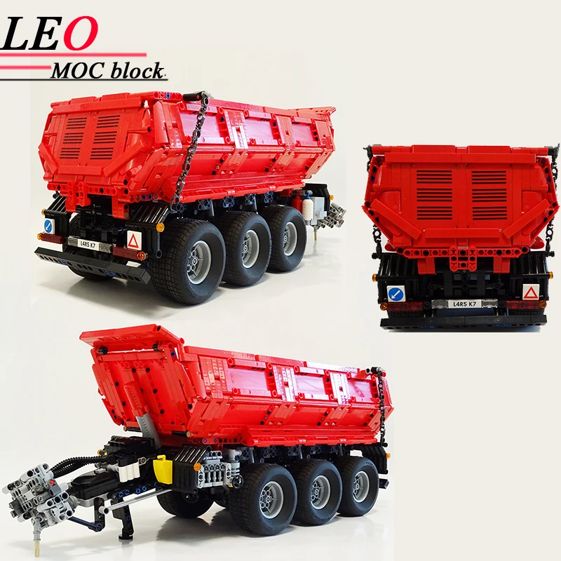 

2021 NEW Technic MOC Building Block Bricks 42054 Tractor fit Trailer MOC-8830 Self Dumping Trailer assembly Toy boy gift