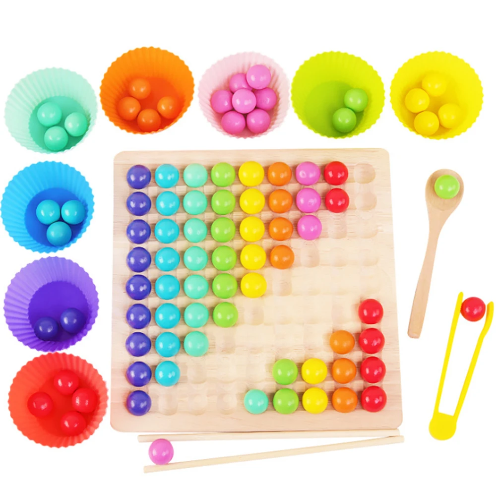 

Wooden Beads Game Children Puzzle Toddler Toys Kids For Children Gifts