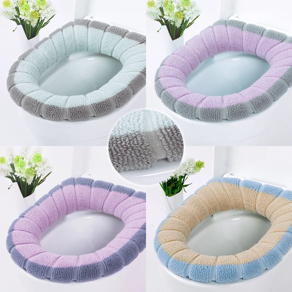Universal Soft Heated Washable Toilet Seat Mat Home Decor Closestool Mat Pad Seat Case Warmer Toilet Lid Cover Accessories