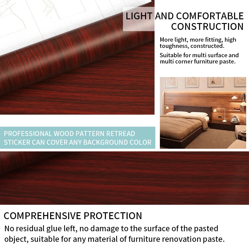 Деревянные ПВХ обои для кухни отремонтированные фильмы шкаф одежды Шкаф Дверь