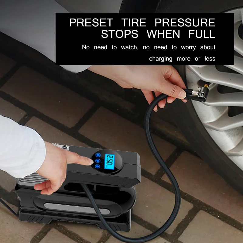 

ALLOMN Car Tire Pump Multi-Function Tire Air Pump Car Electric Air Pump Wireless Electric Air Pump For Car Motorcycle Bicycle