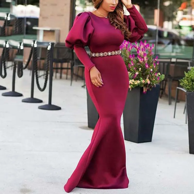 Осеннее Длинное Макси-платье в пол женские сексуальные вечерние платья с длинным