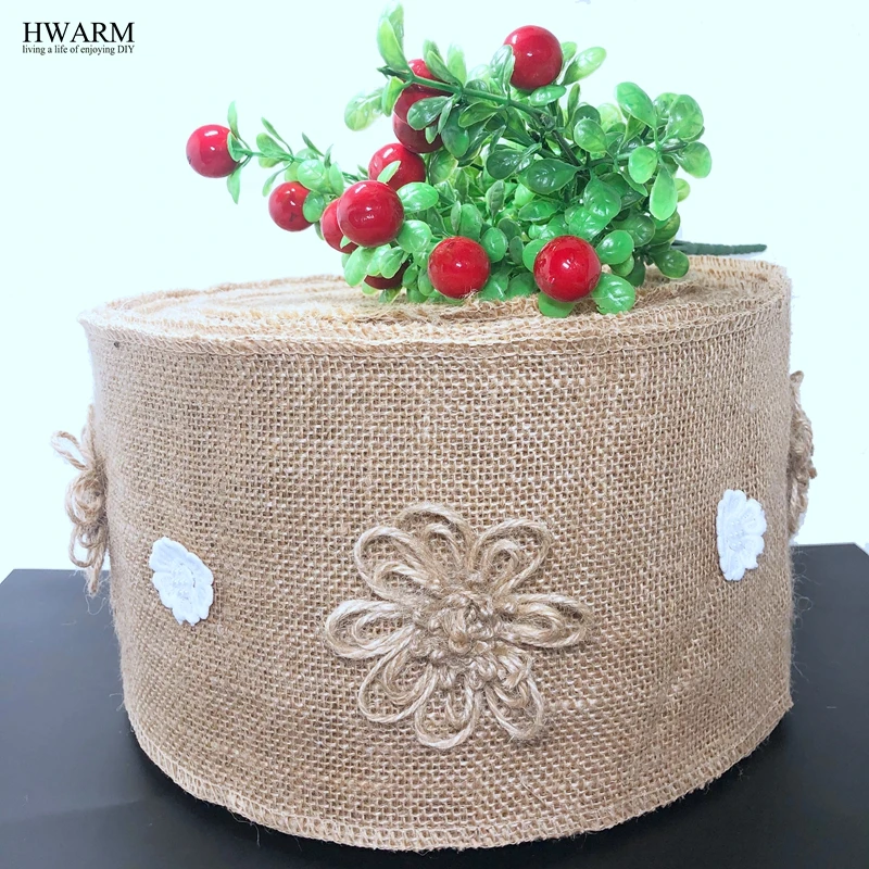 5 ярдов 15 см Свадебная отделка Рождественская льняная Кружевная Ткань Ленточная