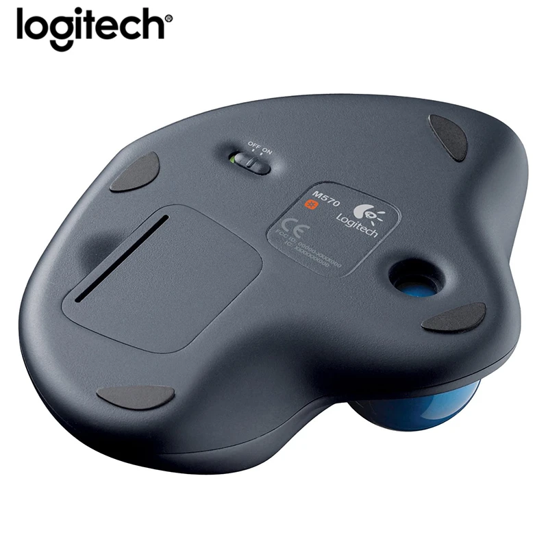 Мышь Logitech M570 Беспроводная оптическая эргономичная 2 4 ГГц 1000DPI | Компьютеры и офис