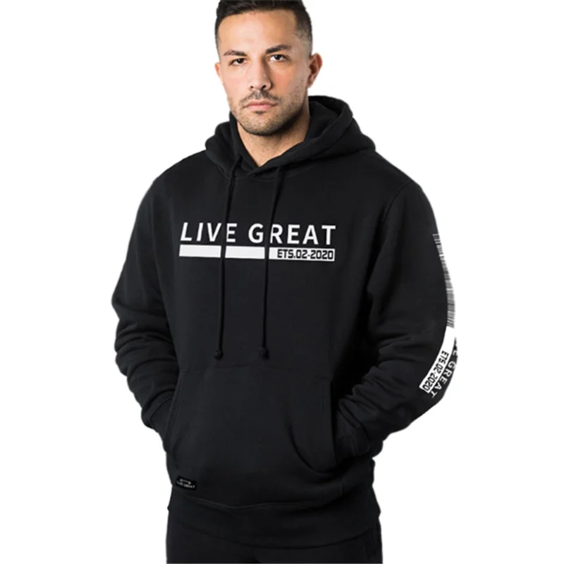 Новинка 2020 повседневное эластичное спортивное пальто топы мужские свитшоты с