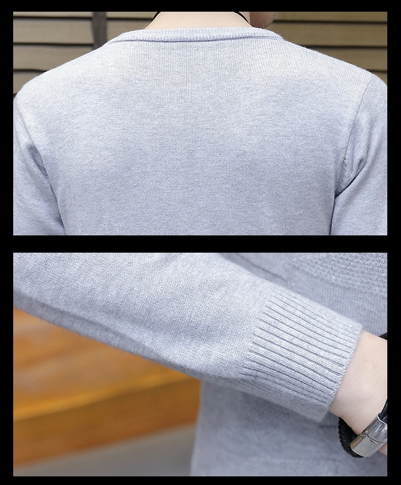 Новый Круглый мужской воротник свитер Одежда для 2019 осень зима свитера цвета