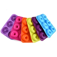 6 cavity donut mold diy cake mould kitchen tool chocolate biscuit cake mold non stick candy 3d mold silicone donut baking pan