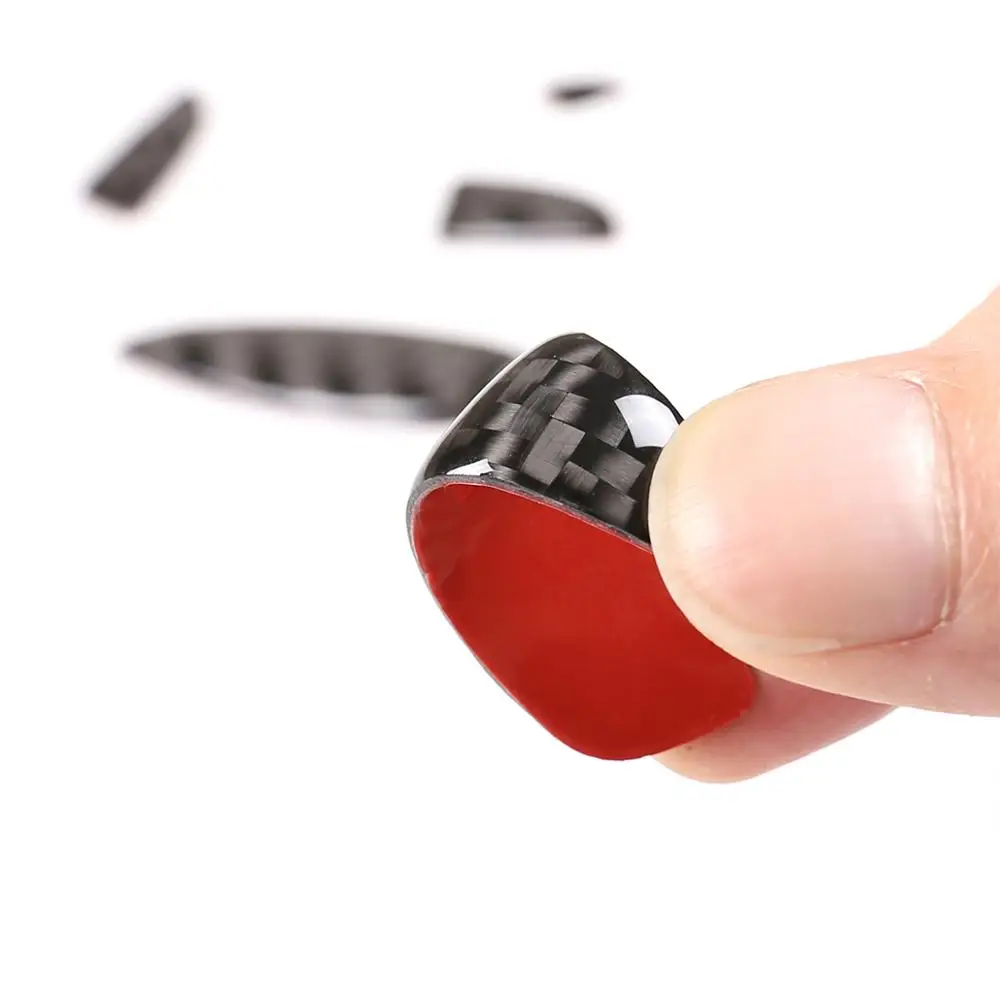 3D наклейка на кнопку сиденья из мягкого углеродного волокна с блестками для Mercedes