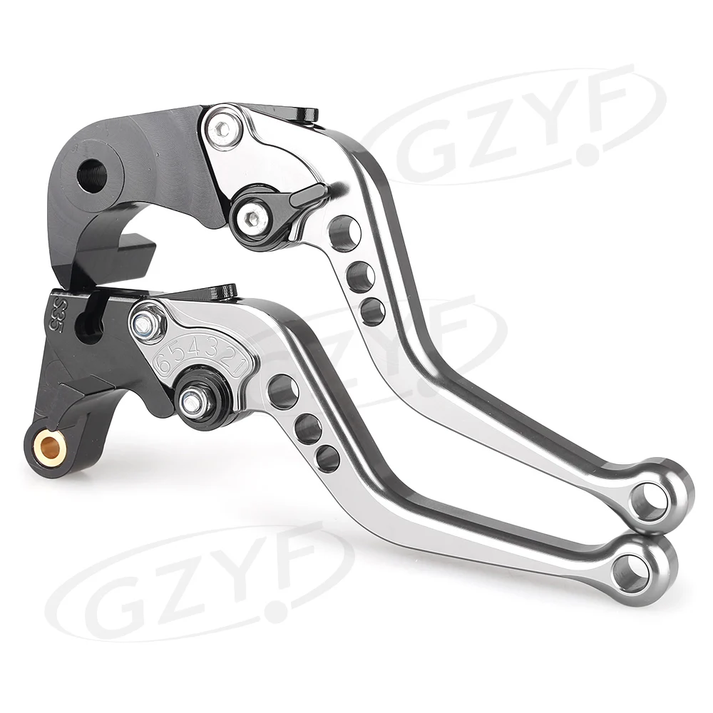 

CNC Brake Clutch Levers for Suzuki DL650/V-STROM 2004-2010 & 600 750 KATANA 1998-2006 & SV650 SV650S 1999-2009 Short Adjustable