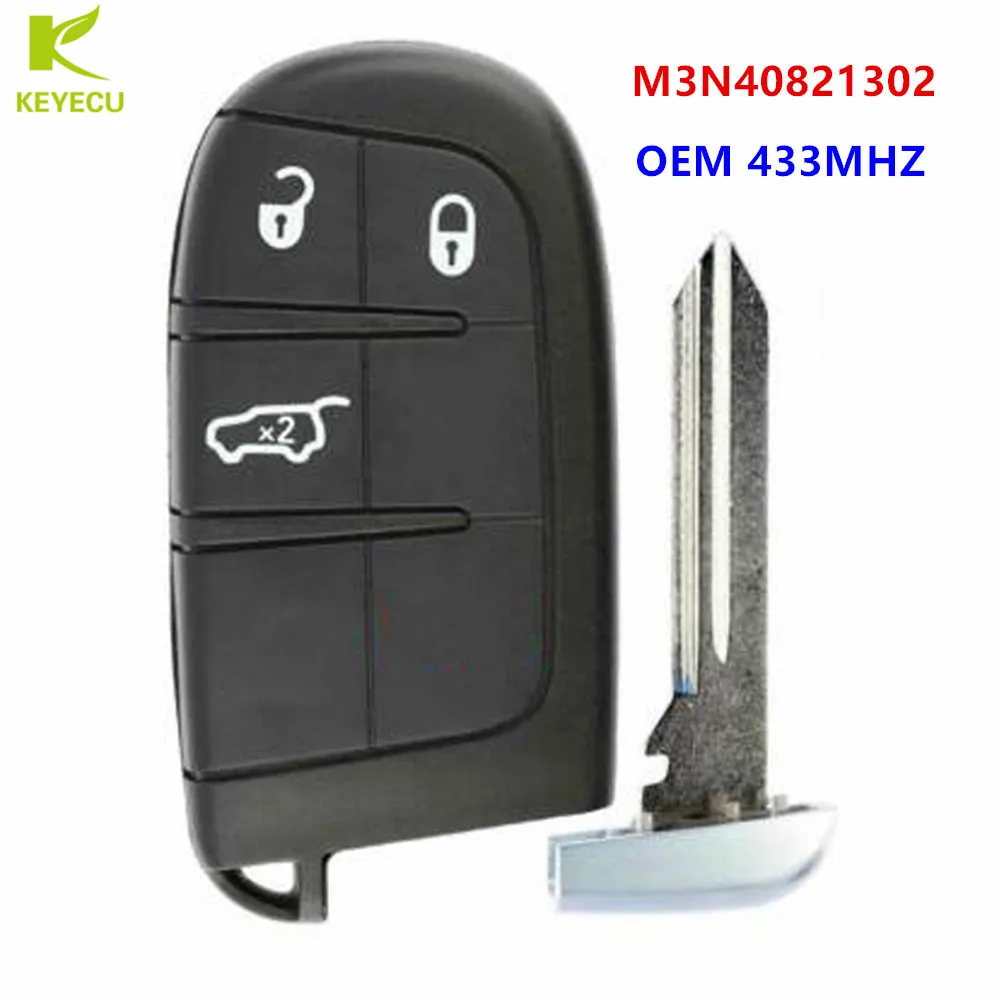 KEYECU OEM дистанционный ключ без ключа Fob 3 кнопки умный приближения для Jeep Grand Cherokee 2014