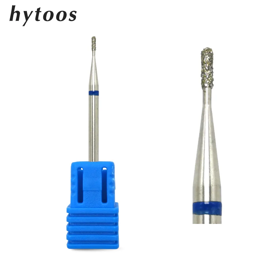 

HYTOOS Diamond Nail Drill Bit 3/32" Rotary Cuticle Burr Russian Bits Manicure Cutters Nails Accessories Mills Tool