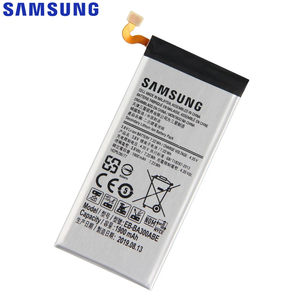 Оригинальная запасная батарея Samsung для GALAXY A3 A3000 A300X A3009 телефона 10000