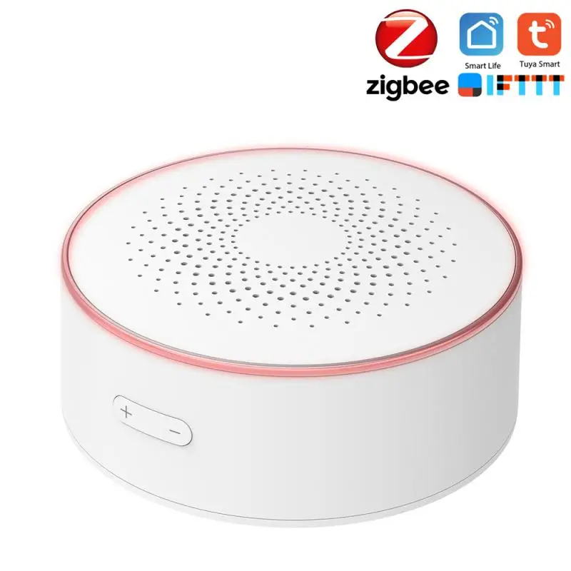 Смарт-датчик температуры и влажности Tuya Zigbee встроенная сирена сигнализация