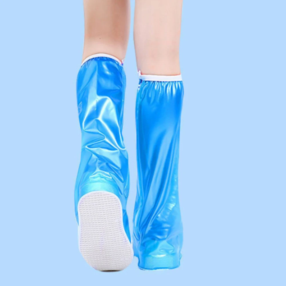 

Children's Waterproof Rainwater Reusable Shoe Cover Non-slip Zipper Rain Boots Overshoe High Shoe Cover High Shoe Covers