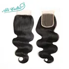 Ali Grace бразильские волнистые волосы 4x4, прозрачные кружевные цветные Человеческие волосы Remy, бразильское кружево