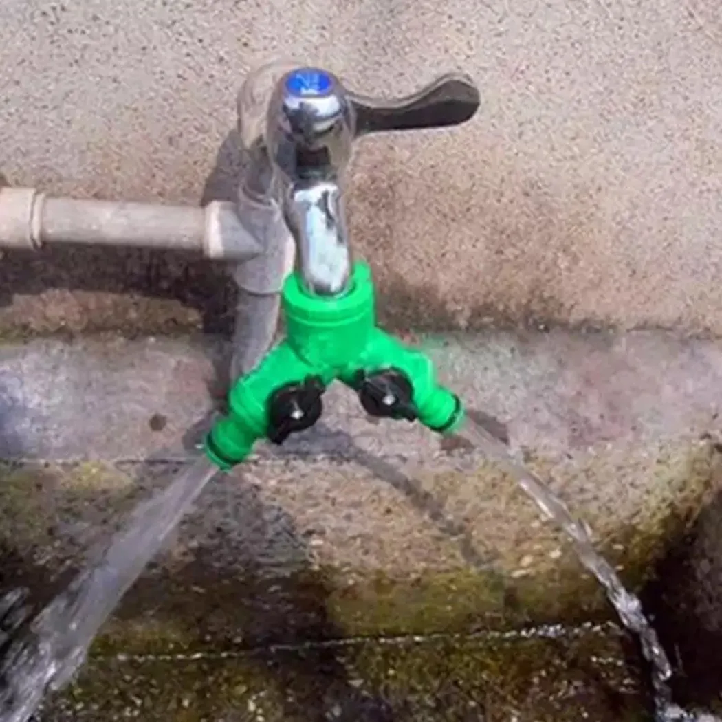 

1pcs Garden Tap 2 Way Tap The Y-Connector Garden Hose Garden Hose Y Splitter Watering Adjustable Switch Irrigation Supplies NEW