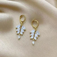 woman earring luxury shining zircon tassel gold drop earrings for woman korean fashion unusual earrings accessories for girls