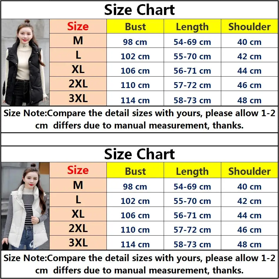 

Women Stand Collar Autumn Winter Vests New Short Vest Cotton Padded Jacket Woman's Sleeveless Female Keep Warm Waistcoat Clothes