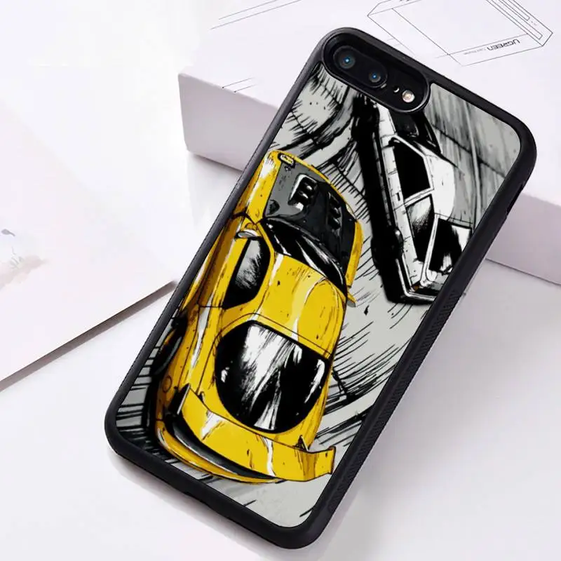 

cartoon initial d JDM Drift Phone Case Rubber For iphone 12 11 Pro Max Mini XS Max 8 7 6 6S Plus X 5S SE 2020 XR cover