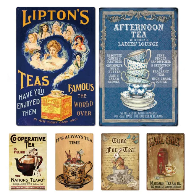 Металлический знак Keep Calm And Drink украшение в стиле ретро с рисунком чая жестяная