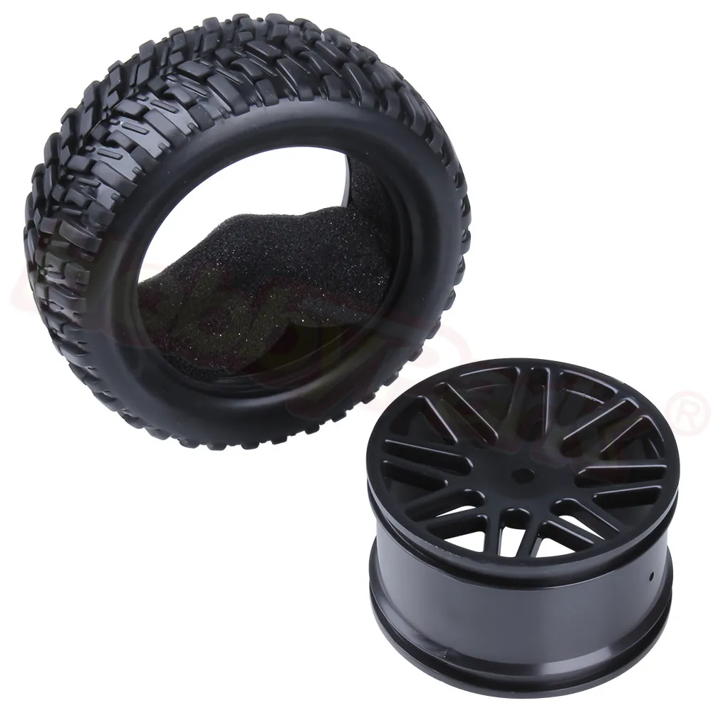 4 шт./лот резина 2 дюйма RC Rally шины для грузовиков и пластиковые ободы колеса