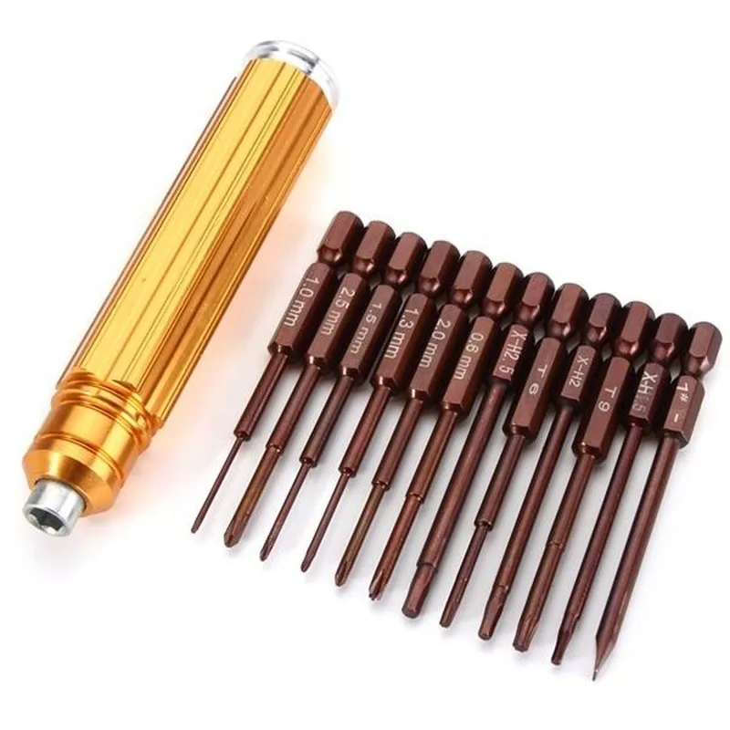 

12-in-1 repair screwdriver repair kit gold screwdriver / full teardown repair tool screwdriver durable S2 high-speed steel parts