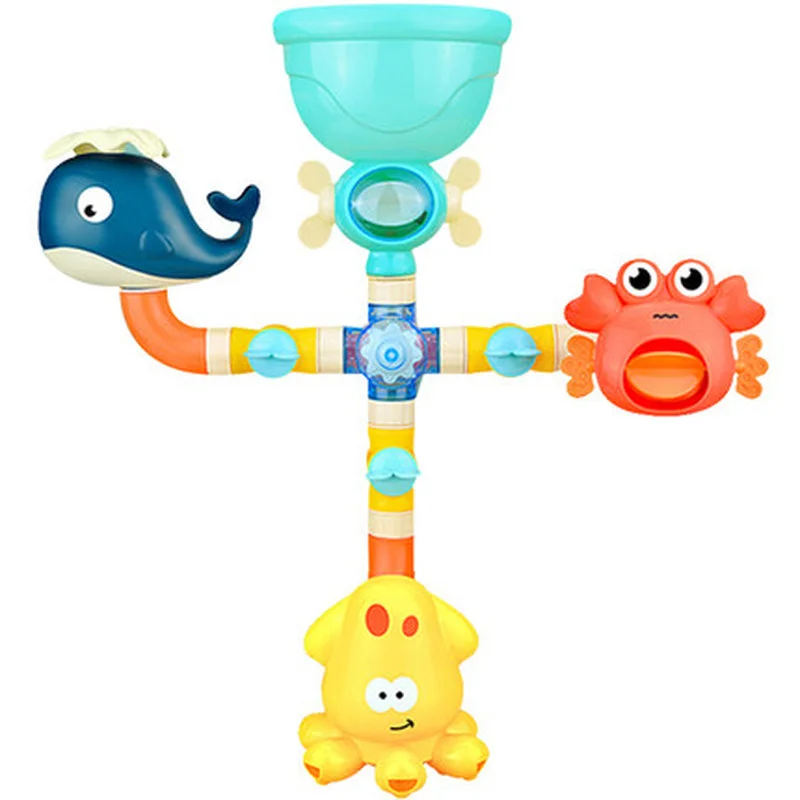 Baby Bath Toys Suction Cup Water Game Giraffe Crab Model Faucet Shower Spray Toy Bathroom Kit Gifts | Игрушки и хобби
