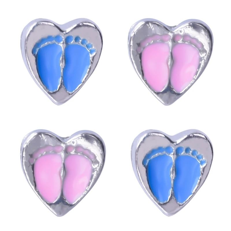 

20 шт./лот вырез в форме сердца след плавающие прелести ручной работы Детские след кулон для движущийся медальон ожерелье ювелирные изделия