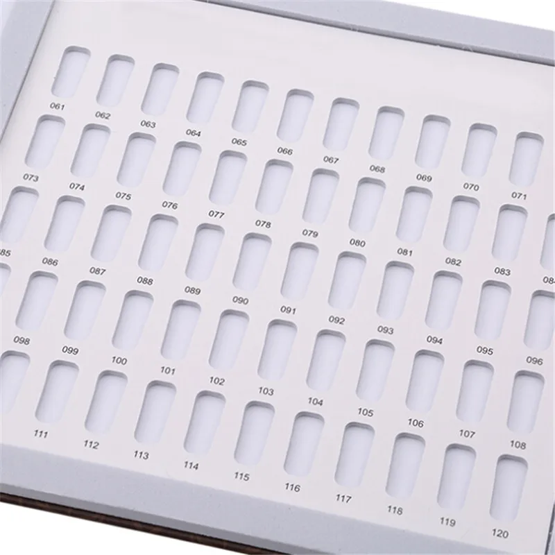 

120 Colors False Nail Color Book Color Display Nail Art Gel Polish Color Card Nail Color Chart Practice Board Manicure Tool