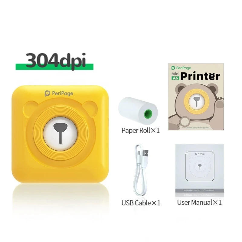 PeriPage Portable Thermal Bluetooth Printer 304dpi Picture Photo label Mini for Android IOS Mobile Phone A6 | Компьютеры и офис