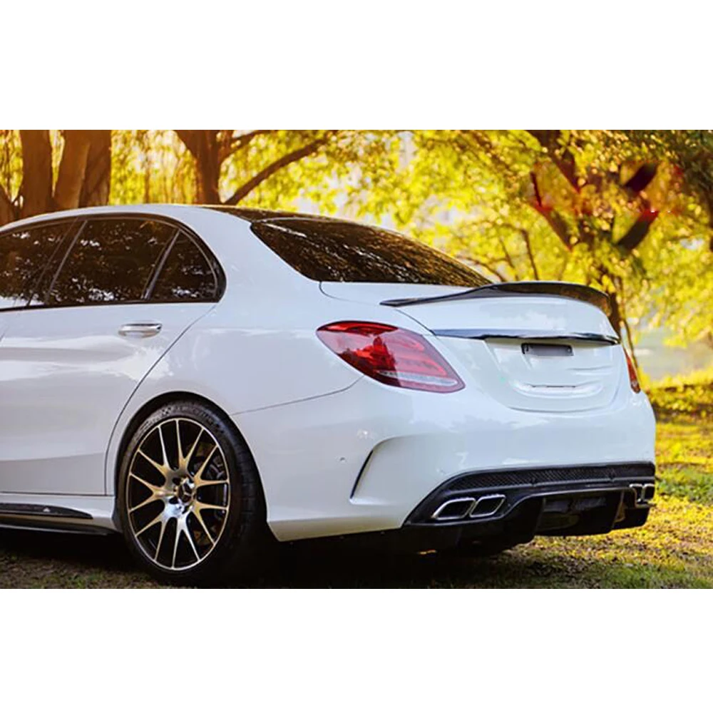 Углеродное волокно багажник спойлер для Mercedes-Benz C-Class W205 C200 C300 C260 2015 - 2017 4 Двери