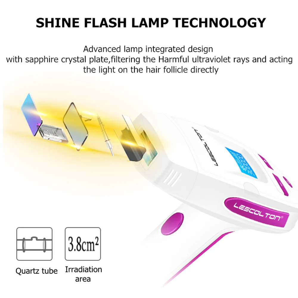 Lescolton IPL Электрический лазерный эпилятор для волос, эпилятор, постоянный Фотоэпилятор, устройство для удаления волос, лазерный Домашний Светильник, импульсы для женщин
