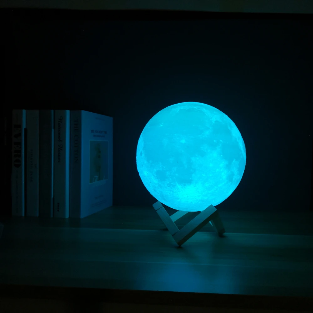 

LED Night Light Moon Lamp 3D Print Moonlight Timeable Dimmable Rechargeable Bedside Table Desk Lamp for Children Bedroom Desk