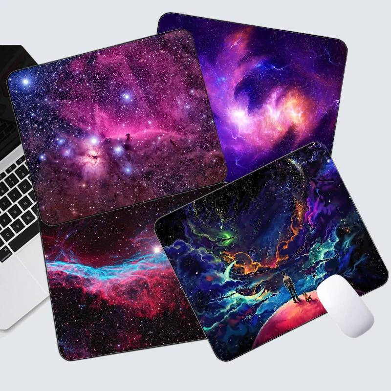 

Space Clouds Blue Moon Mouse Pad Computer Kepboard Deskpad Laptop Mouse Desk Mat Office Stationery Accessories
