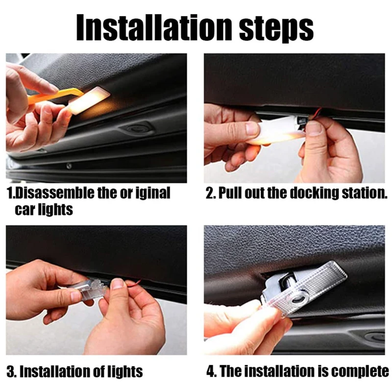

2X Performance Wings LED Welcome Lights For BMW F30 320i 330i F10 520i 525i ///M Ghost Shadow Car Door 3D Laser Projector Lamp