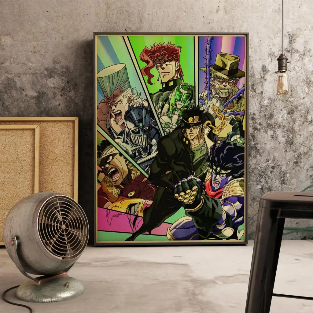 

Japanse Anime Bizarre Adventure Art Home Decor Decor Woonkamer Kwaliteit Canvas Retro Schilderen Poster