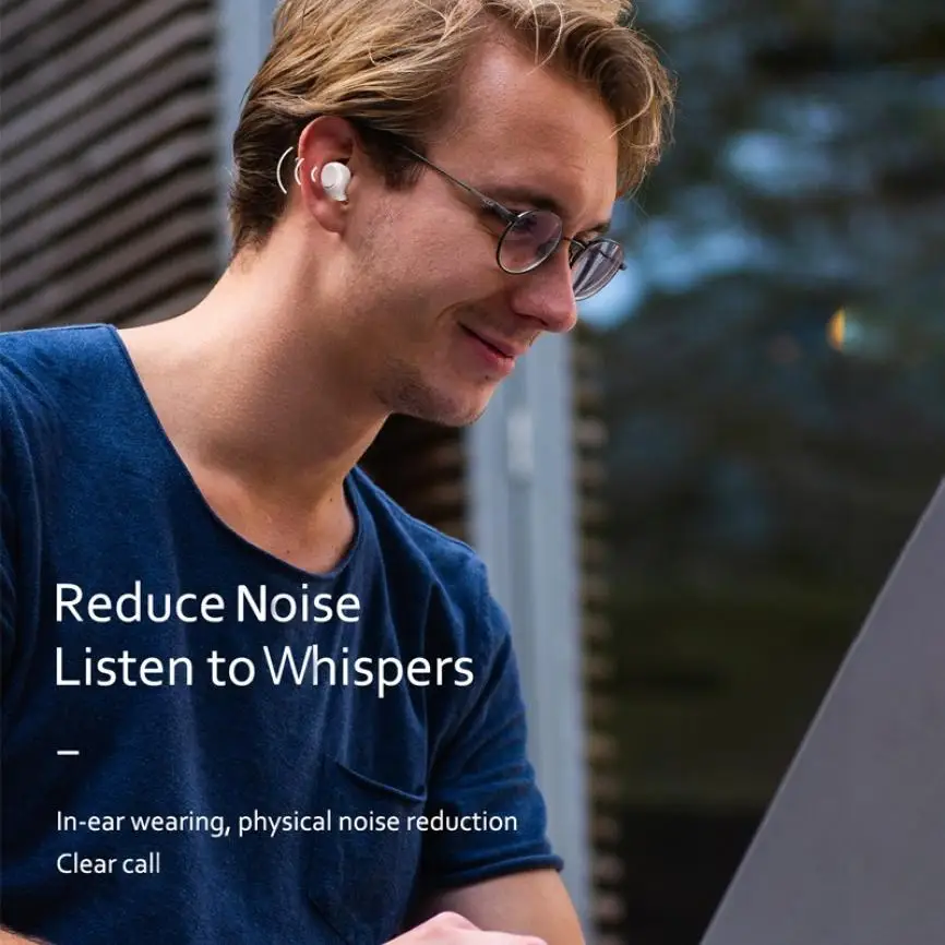 

Men Women Bluetooth Headphone with Mic Wireless Sports Earphone Waterproof Noise Canceling Gaming Headset Mini Business Earbuds